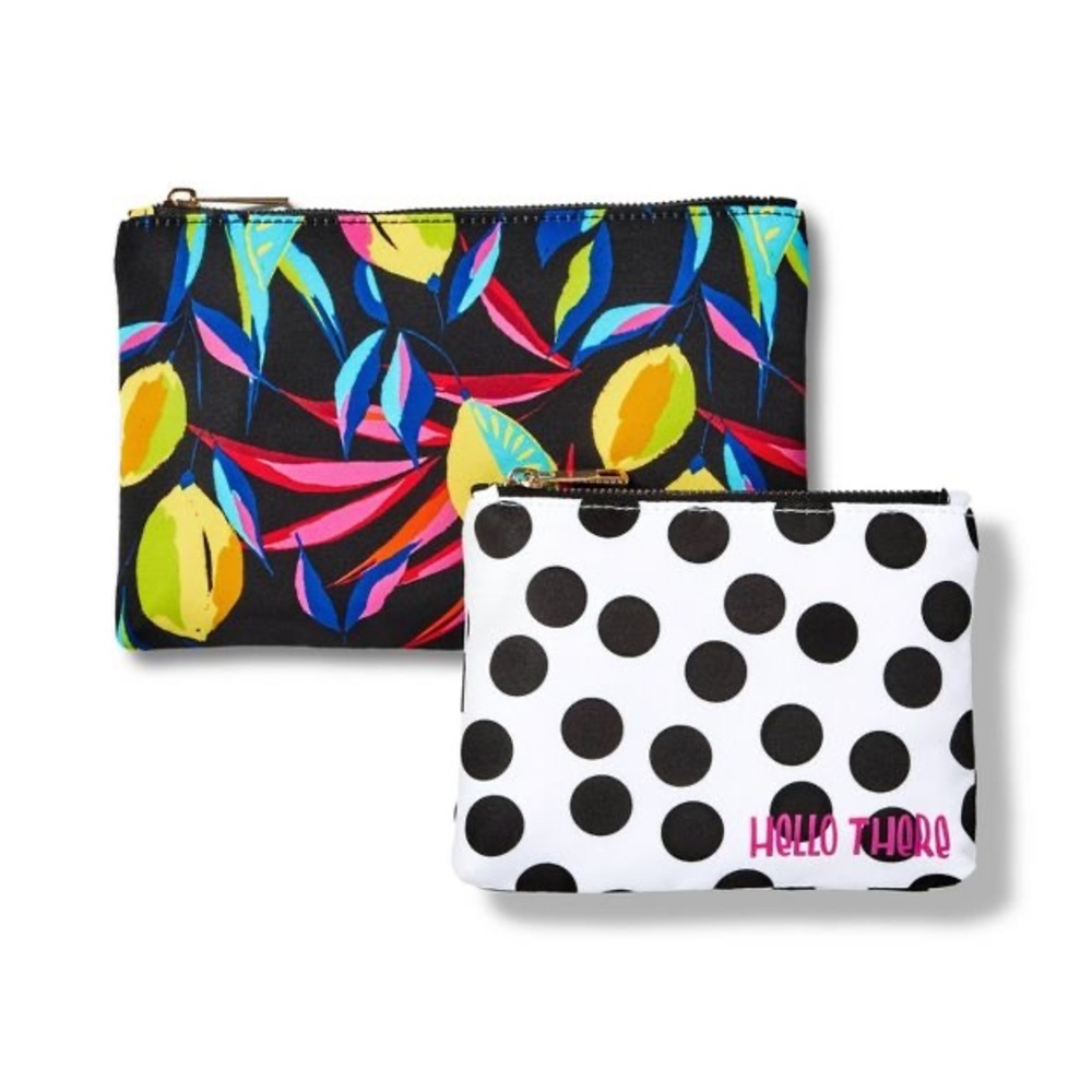 2pk Set Lemon & Dot Accessory Bags - Tabitha Brown for Target nwt